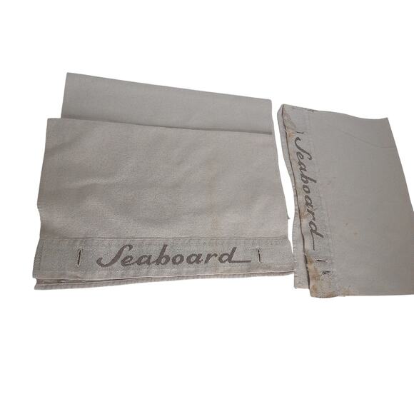 Vintage Seaboard Railroad Seatback Headrest Covers Set of 3 - Picture 2 of 5